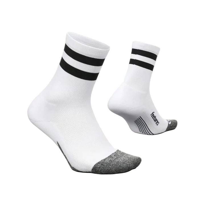 Feetures Elite Light Cushion Mini Crew – Weißer High-Top-Streifen