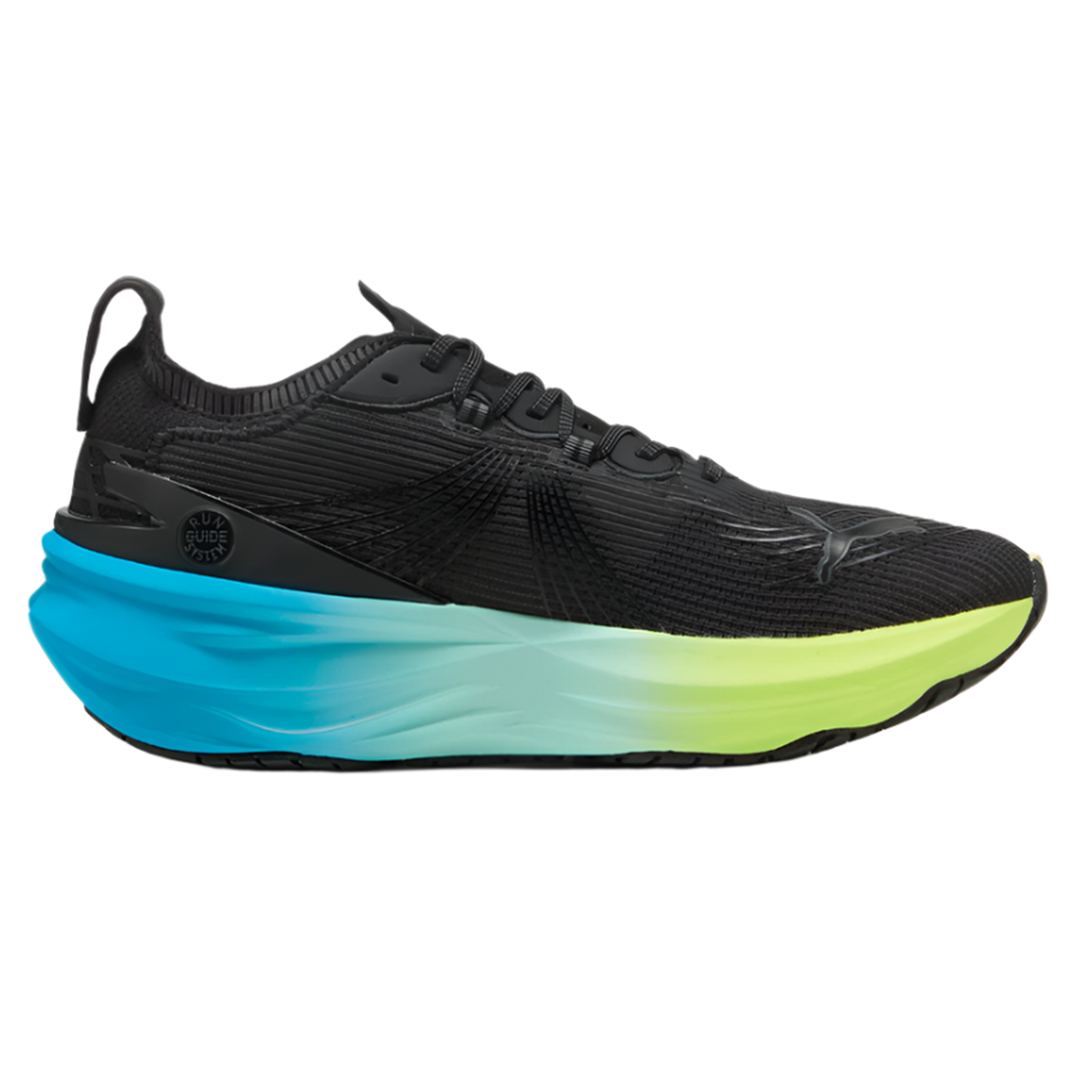 Puma Mens ForeverRun NITRO 2 - Puma Black/Fizzy Light/Speed Blue - Stability - AW25