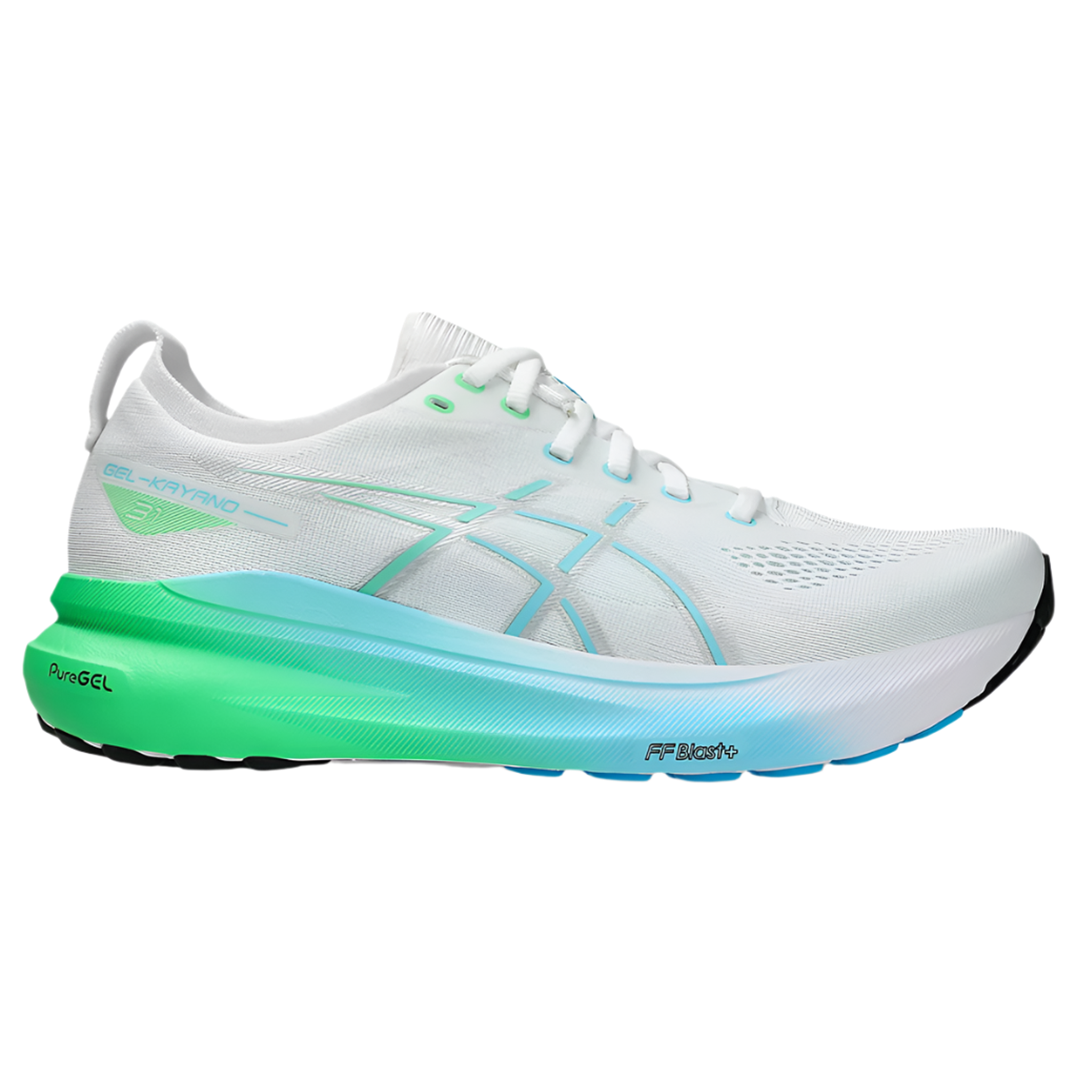 Asics Mens Gel Kayano 31 - White/Bright Cyan - Stability
