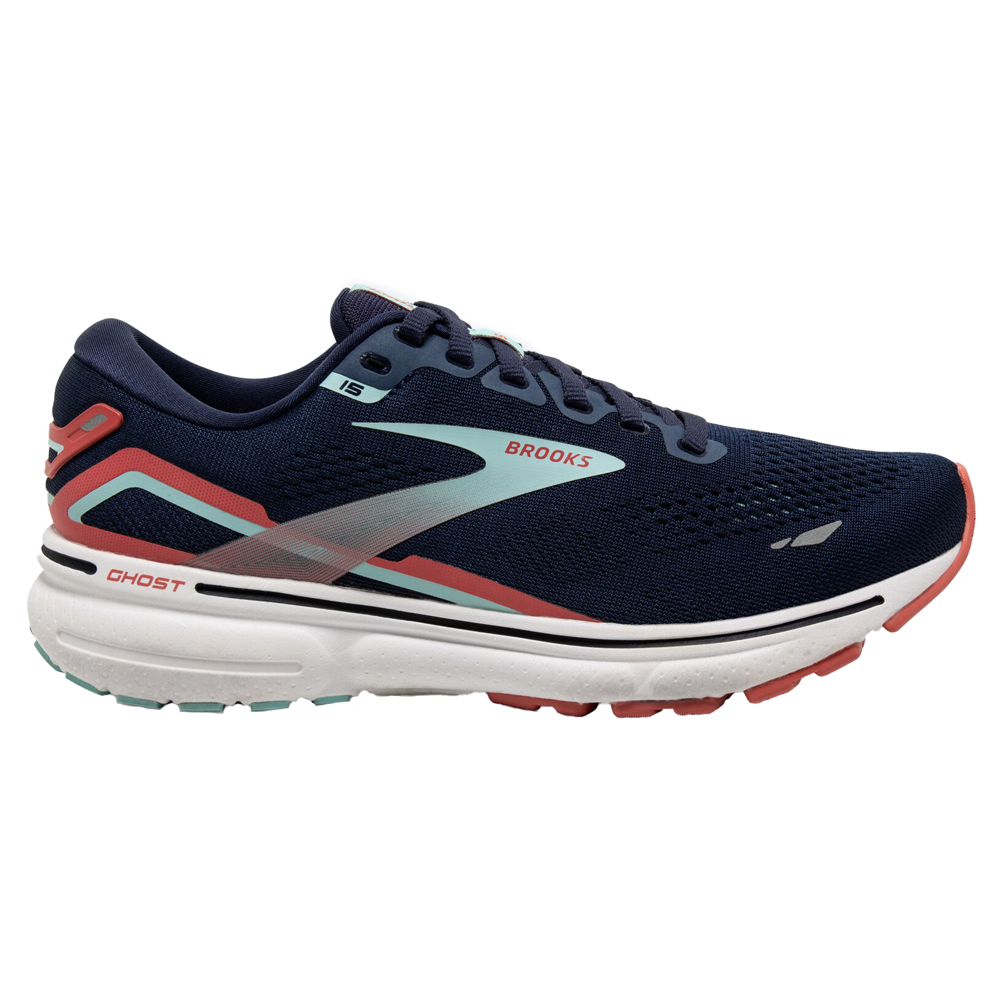 Brooks Womens Ghost 15 - Peacoat/Canal Blue/Rose - Neutral