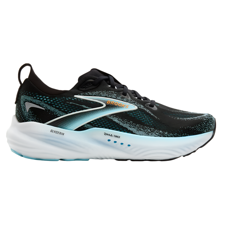 Brooks Mens Glycerin 22 - Black/Atomizer/Blazing Orange - Neutral - AW25