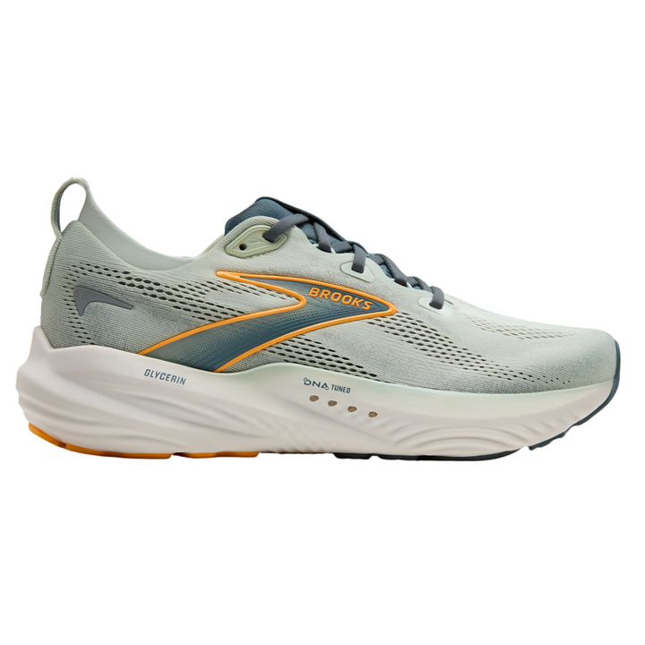 Brooks Mens Glycerin 22 - Smoke/Stormy/Orange - Neutral - AW25