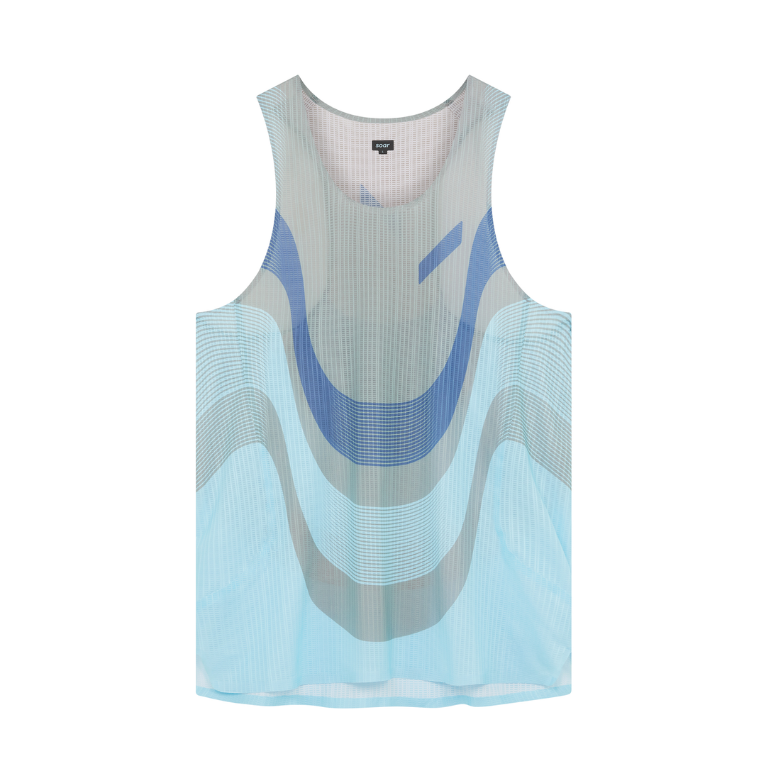 Soar Mens Race Vest 2.0 - Bleu/Gris/Bleu clair - PE26