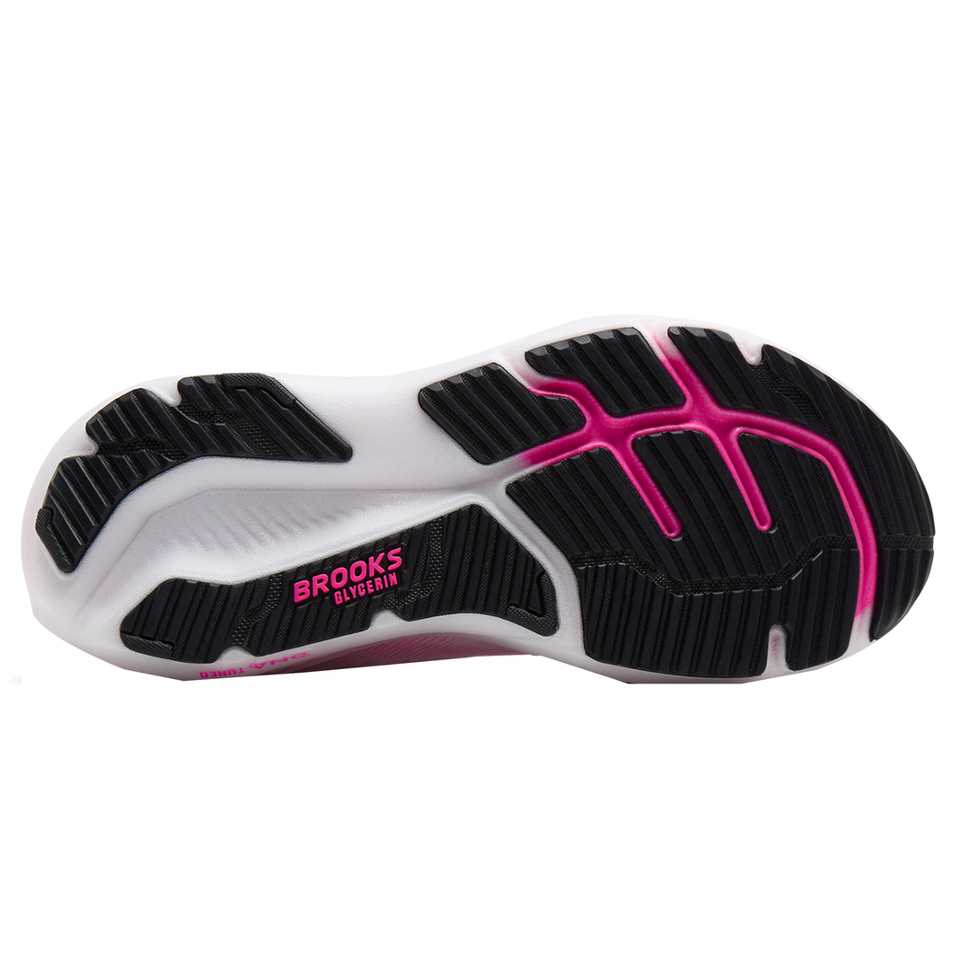 Brooks Womens Glycerin 23 - White/Phantom/Cyber Pink - Neutral - SS26
