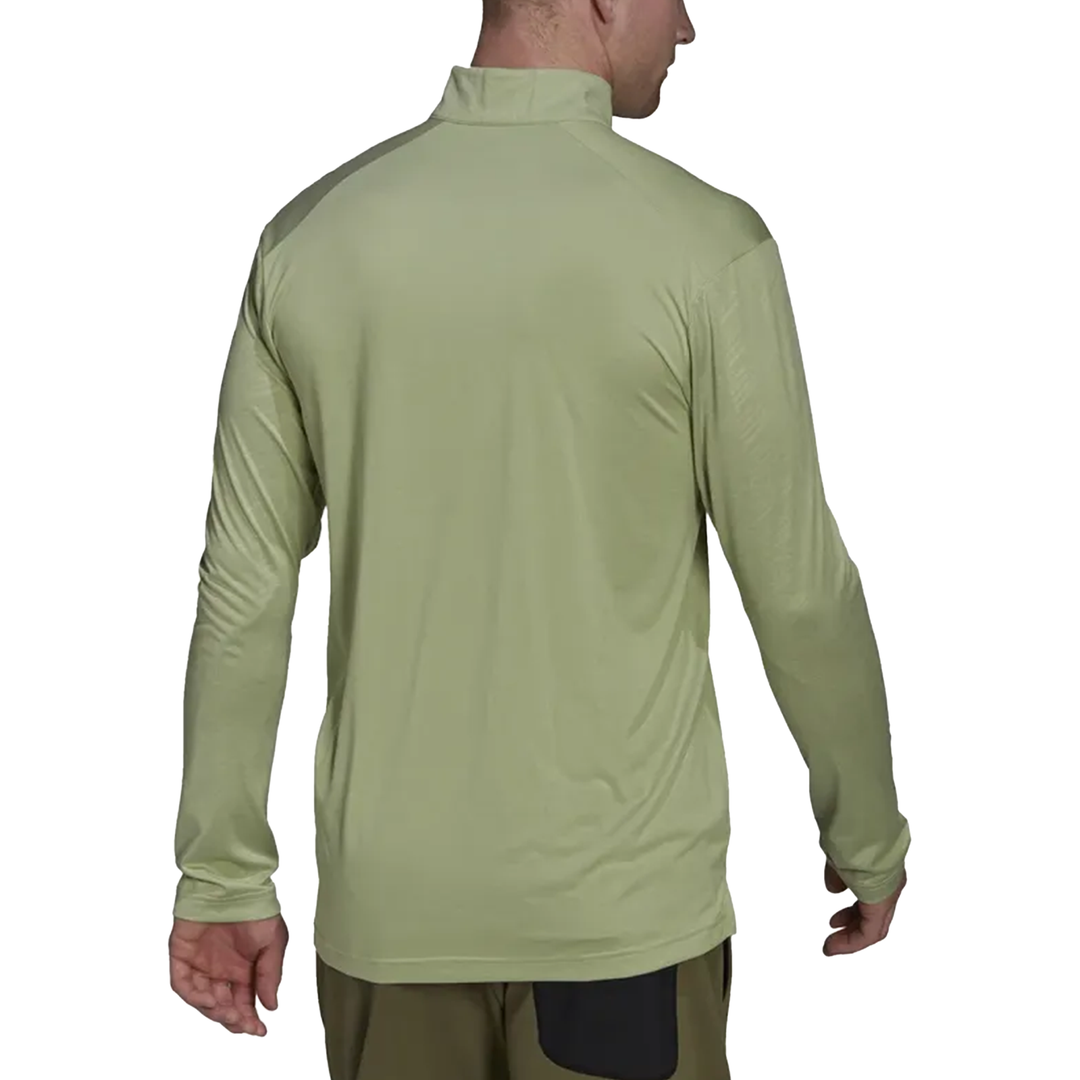Adidas Mens Terrex Half Zip Top - Green