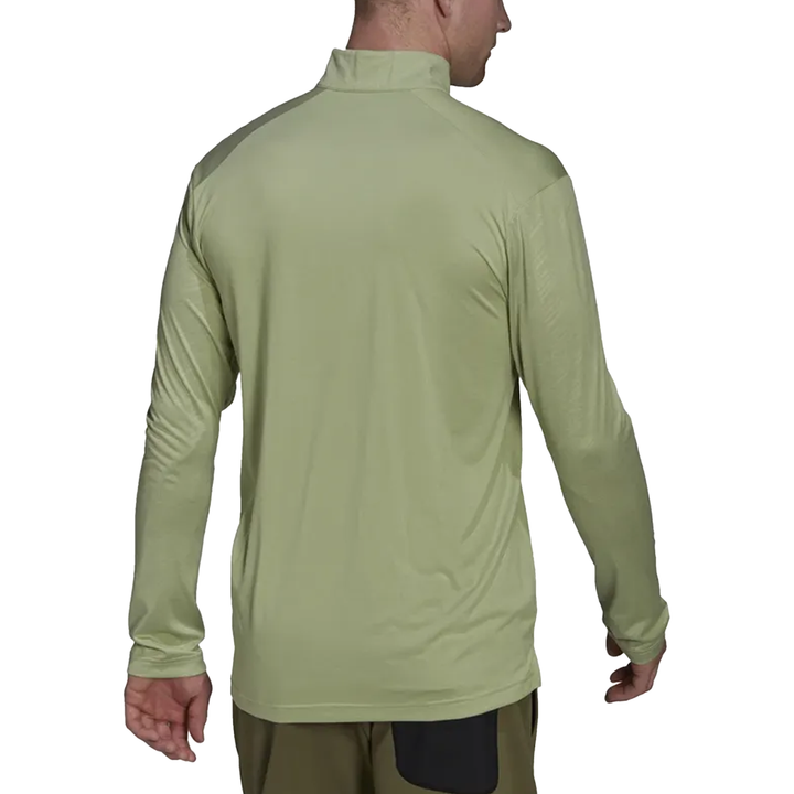 Adidas Mens Terrex Half Zip Top - Green