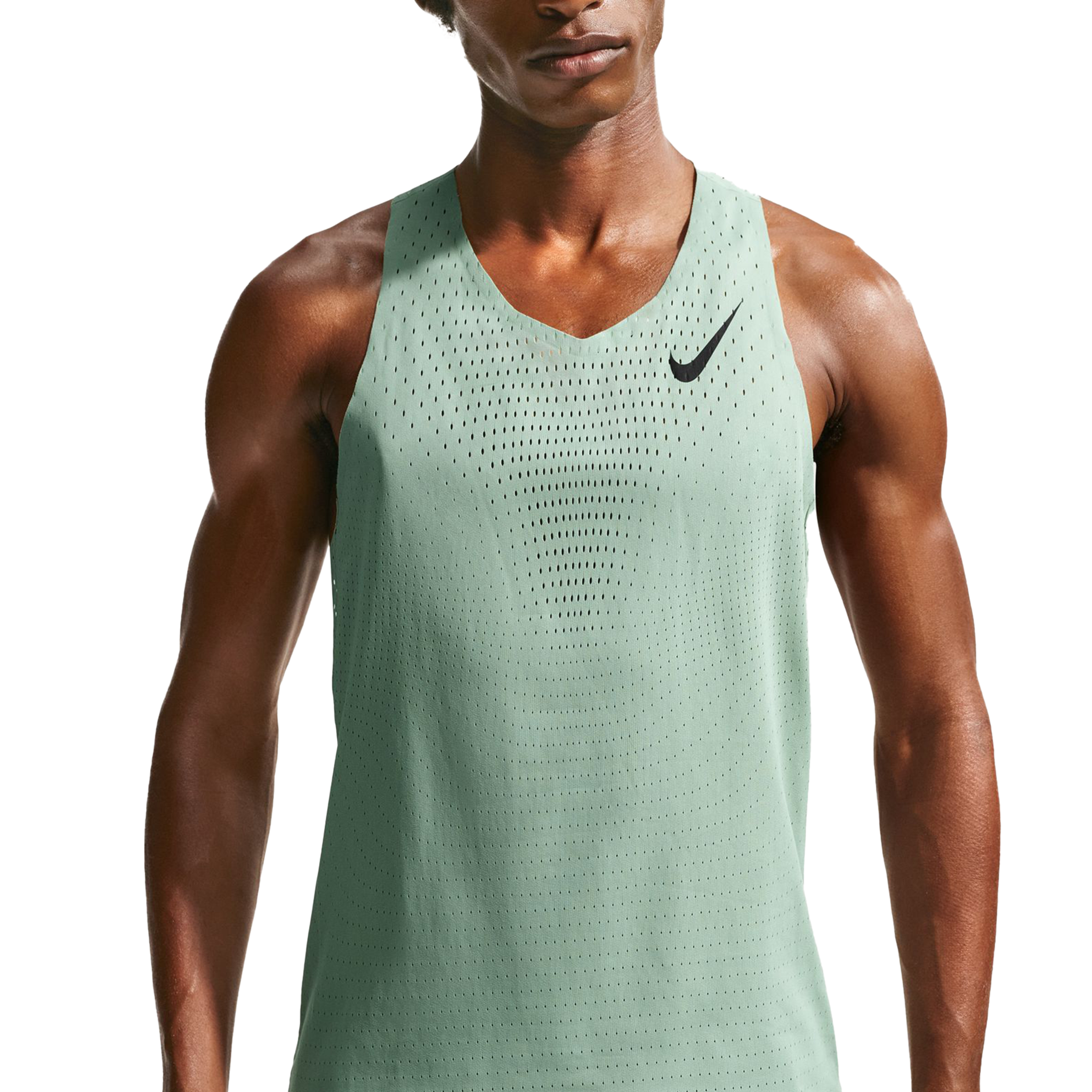 Nike Mens AeroSwift Dri-FIT ADV Running Singlet - Steam/Black - SP26