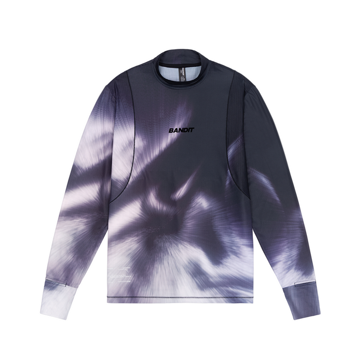 Bandit Herren AuraGrid Mockneck Langarm – Haze Multi – SS26