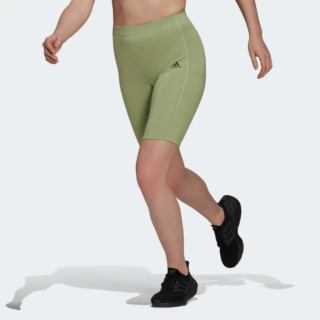 Adidas Womens Run Fast Shorts - Lime