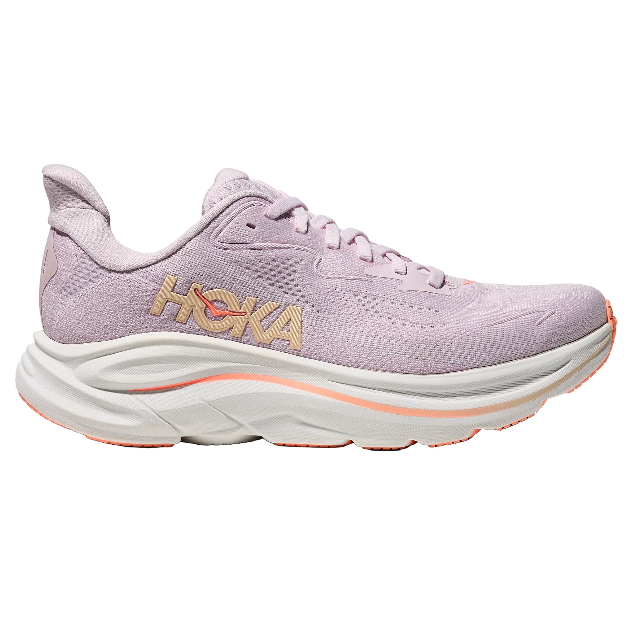 Hoka Womens Clifton 10 - Lilac Cream/Tangerine Glow - Neutral - SS26