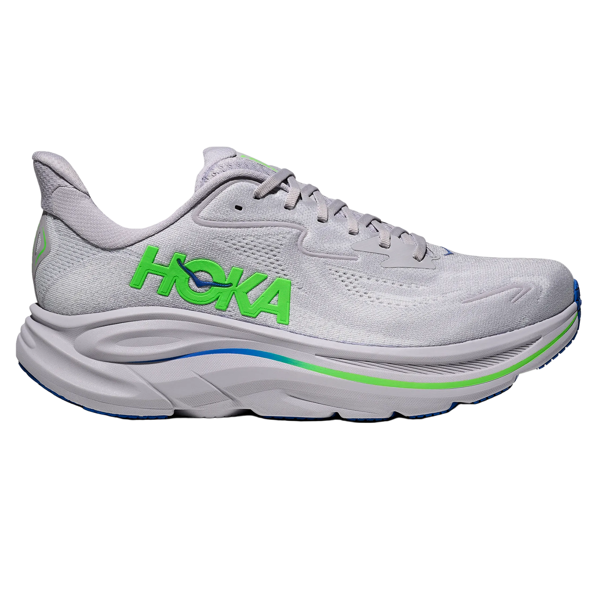 Hoka Mens Clifton 10 - Ash Grey/Neon Green - Neutral - SS26