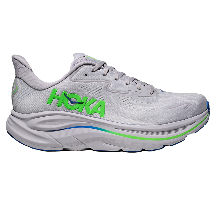 Hoka Herren Clifton 10 – Aschgrau/Neongrün – Neutral – SS26