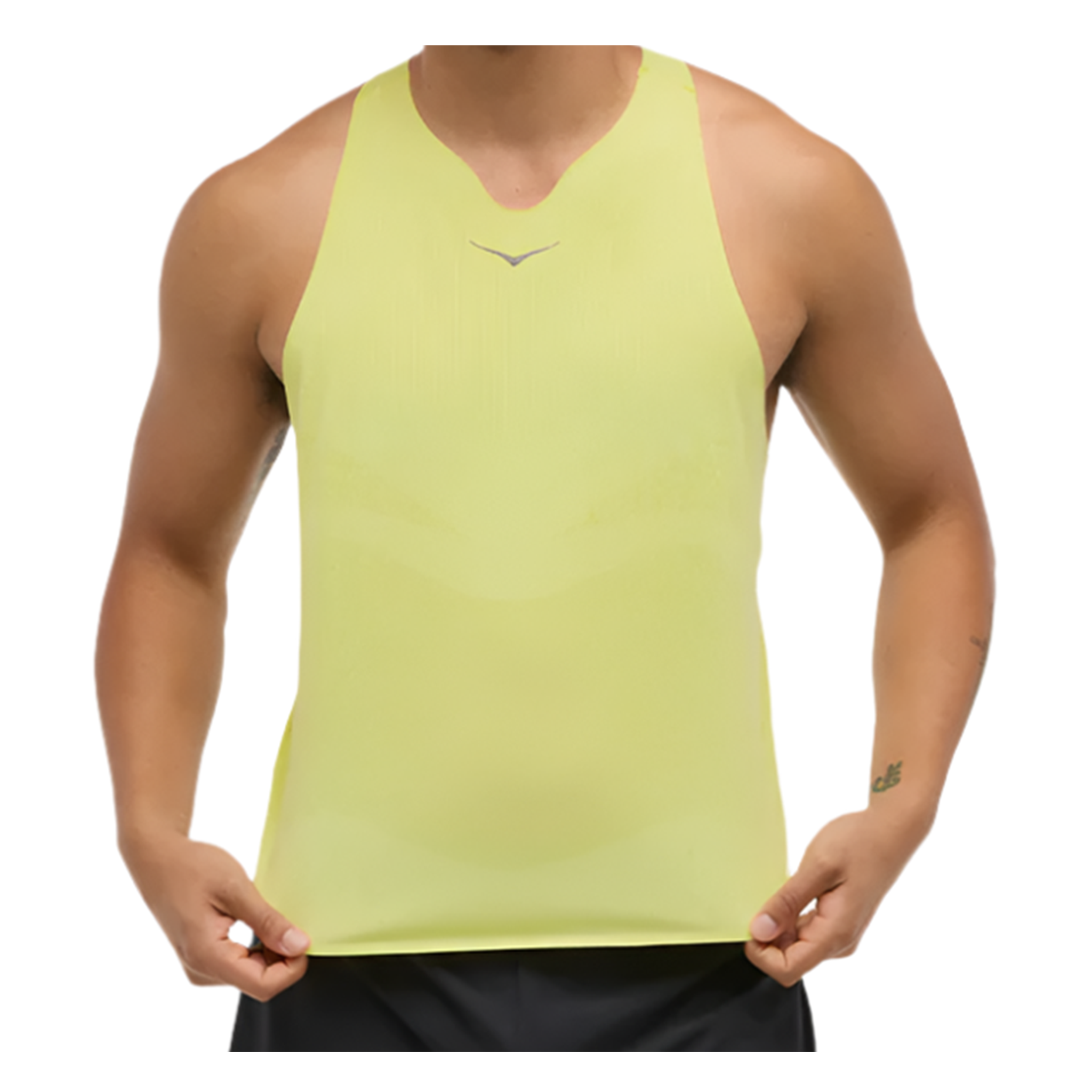 Hoka Mens Race Day Singlet - Hoka Citrus