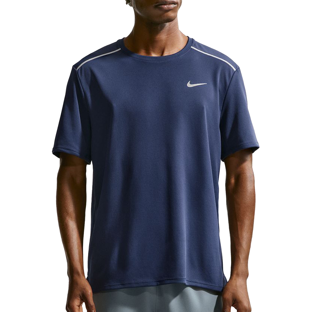 Nike Mens Dri-FIT Miler Tee - Midnight Navy/Reflective Silver - SU26