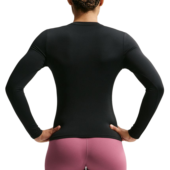 Nike One Womens Fitted Dri-FIT L/S Top - Black/White - FA26