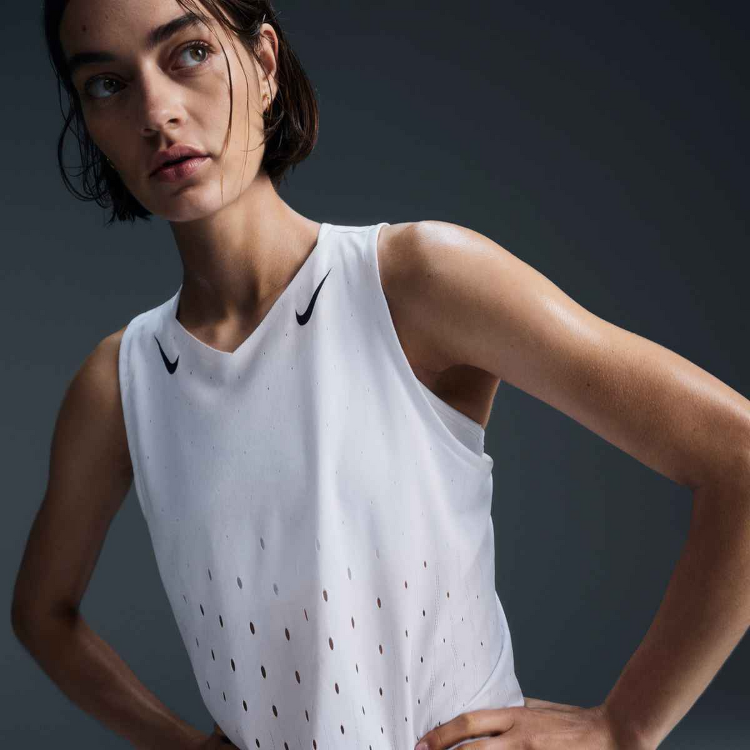 Nike Womens Dri-FIT ADV Aeroswift Singlet - White/Black/Black
