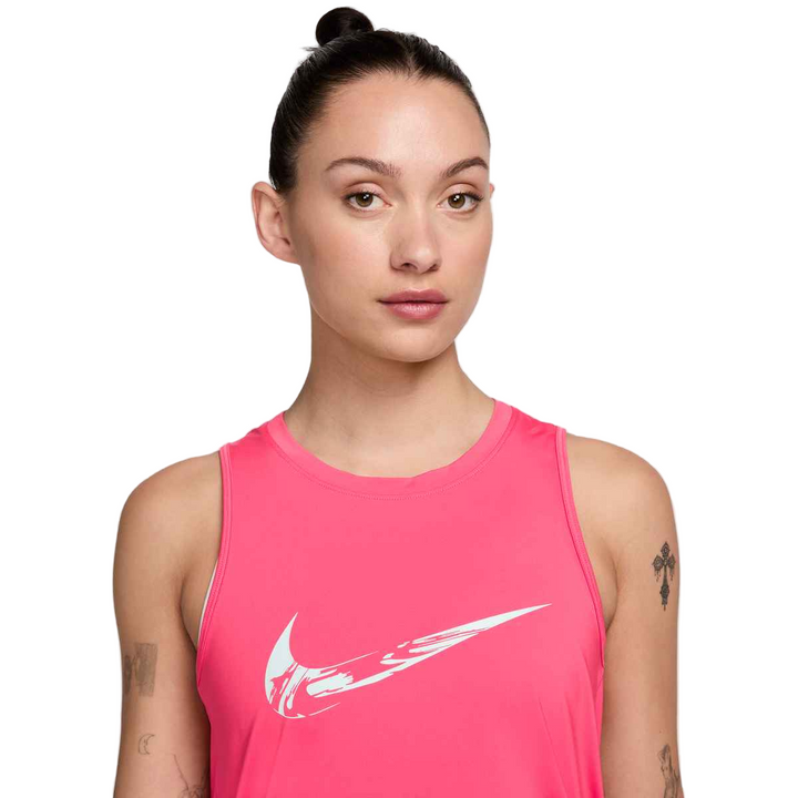 Nike One Womens Dri-FIT Graphic Running Tank Top - Aster Pink/Glacier Blue