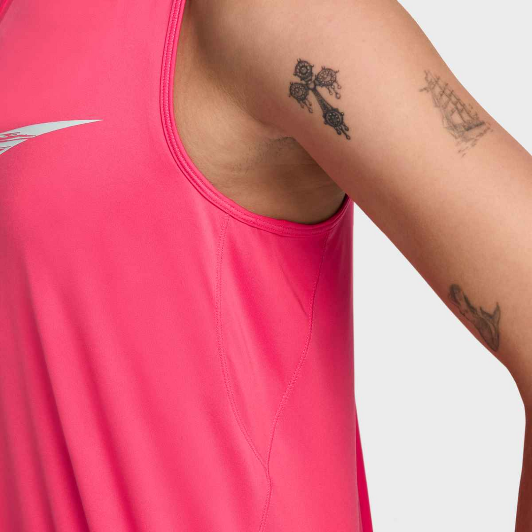 Nike One Womens Dri-FIT Graphic Running Tank Top - Aster Pink/Glacier Blue