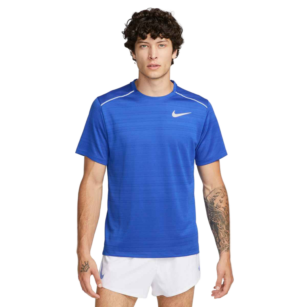 Nike Mens Dri-FIT Miler Tee- Game Royal/Reflective Silver