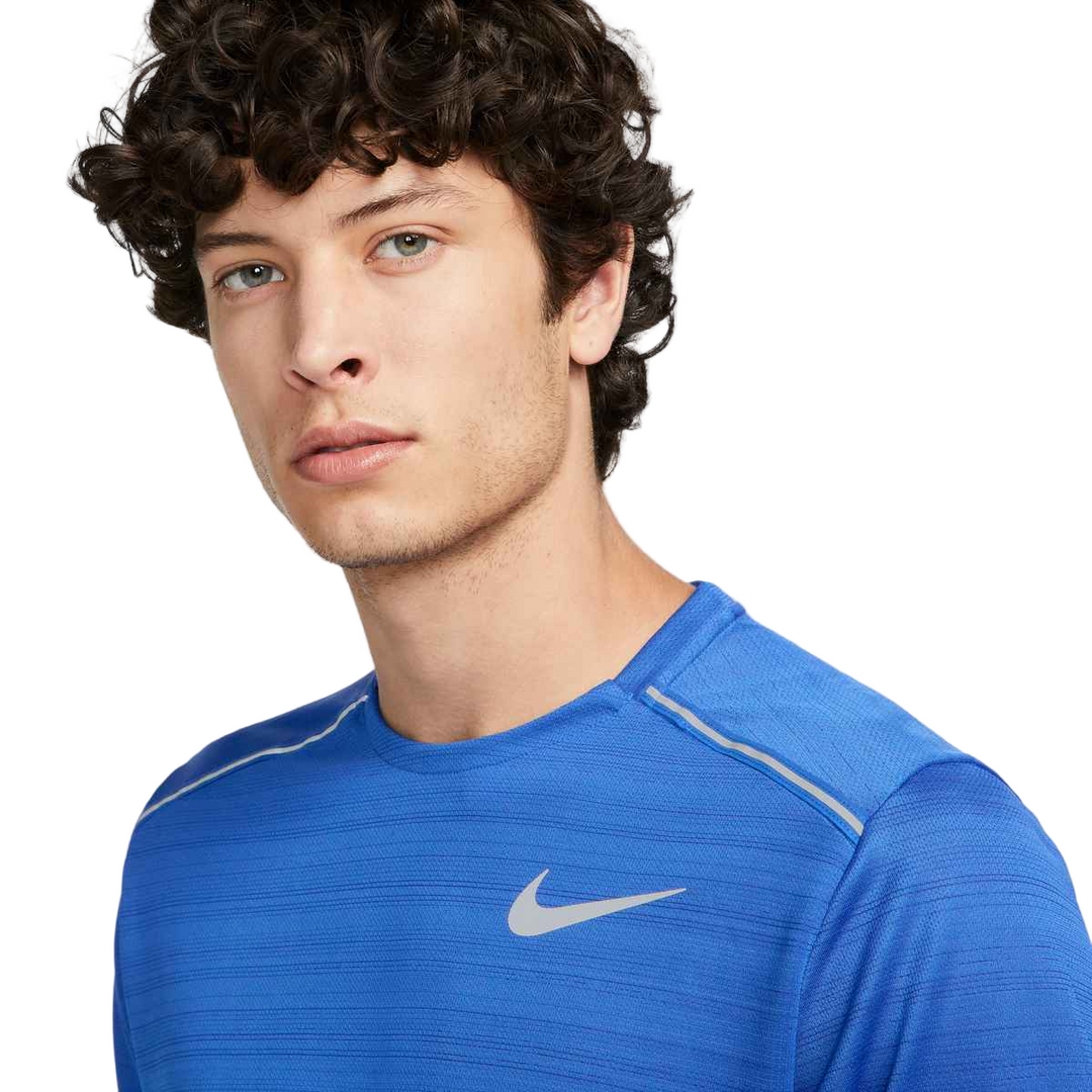 Nike Mens Dri-FIT Miler Tee- Game Royal/Reflective Silver
