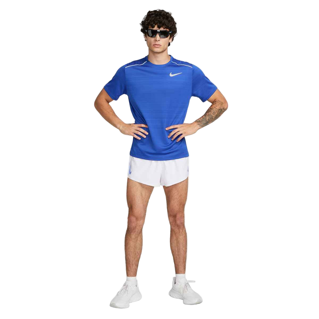 Nike Mens Dri-FIT Miler Tee- Game Royal/Reflective Silver