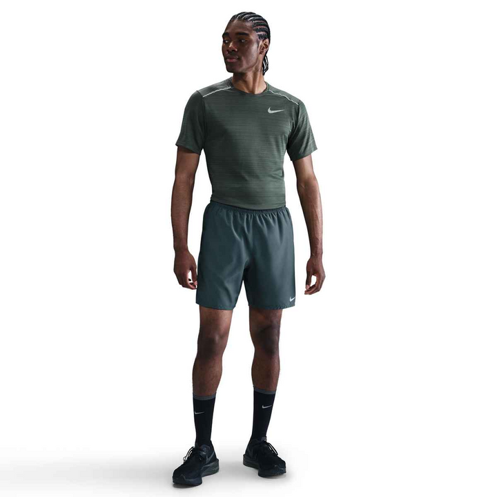 Nike Mens Dri-FIT Miler Tee- Vintage Green/Reflective Silver