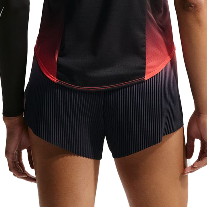 Nike Womens Dri-FIT ADV Brief-Lined 3" AeroSwift Shorts - Black/Bright Crimson/Metallic Silver - SP26