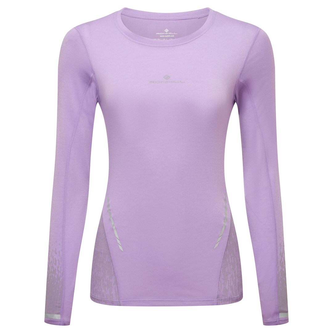 T-shirt RonHill Tech Reflect L/S pour femmes - Iris Marl/Reflect - AW25
