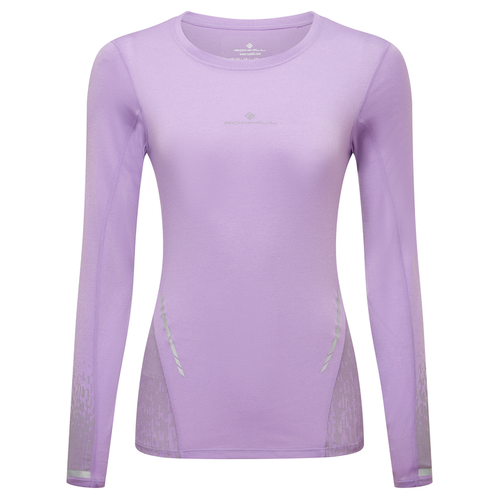T-shirt RonHill Tech Reflect L/S pour femmes - Iris Marl/Reflect - AW25