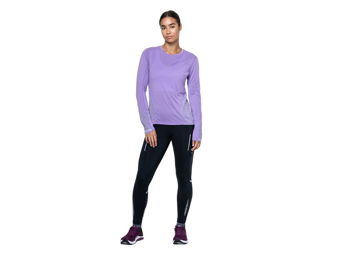 T-shirt RonHill Tech Reflect L/S pour femmes - Iris Marl/Reflect - AW25