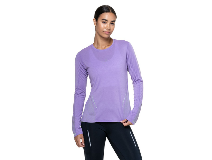 T-shirt RonHill Tech Reflect L/S pour femmes - Iris Marl/Reflect - AW25
