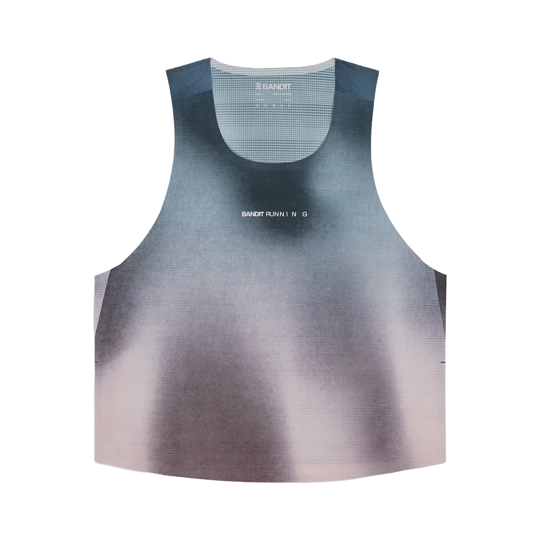 Bandit Womens Tank Singlet - Aegean Blue Wave Print - SS26
