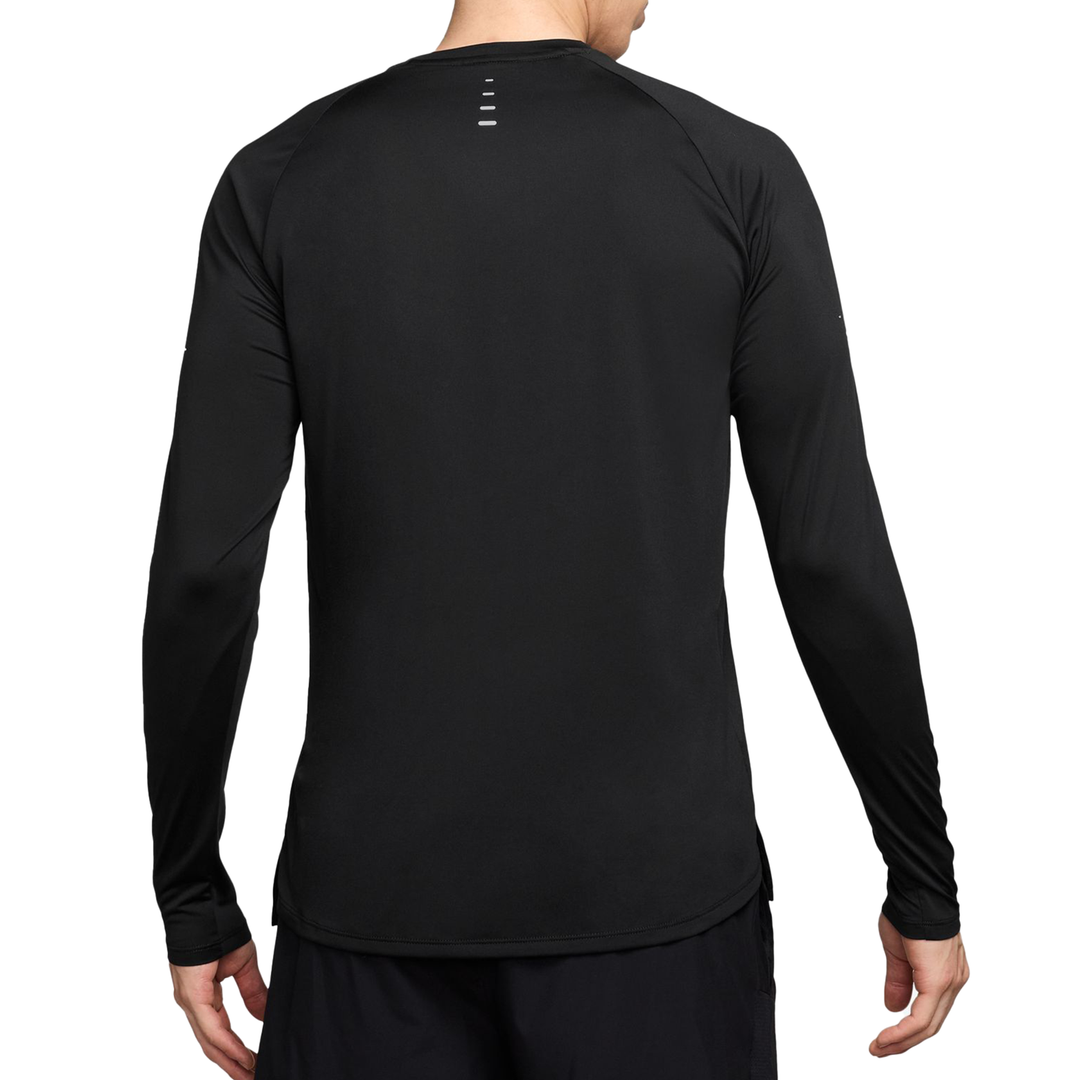 Nike Herren Dri-FIT Stride L/S Top – Schwarz/Reflektierendes Silber