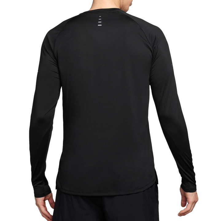 Nike Herren Dri-FIT Stride L/S Top – Schwarz/Reflektierendes Silber