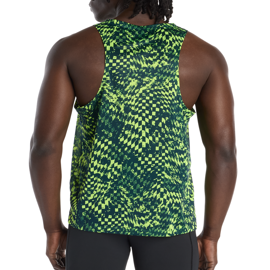 New Balance Mens London Edition RC Essential Singlet imprimé - Medusa Green - SS26