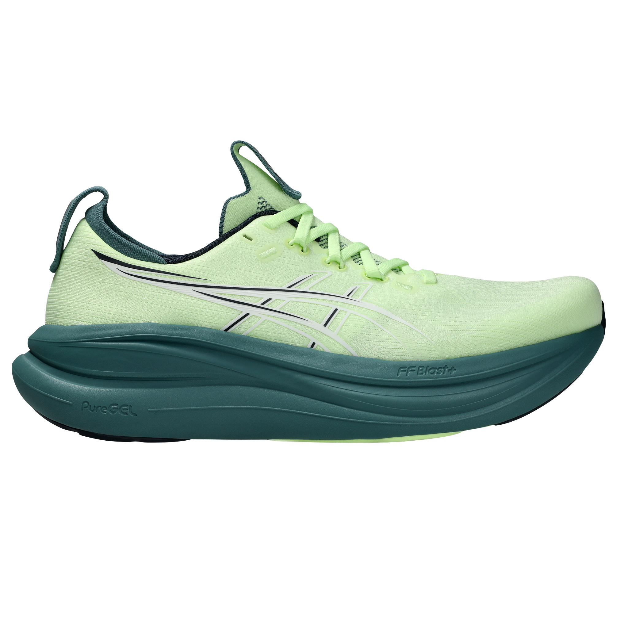 Asics Mens Gel Nimbus 28 - Illuminate Yellow/Foggy Teal - Neutral - AW26