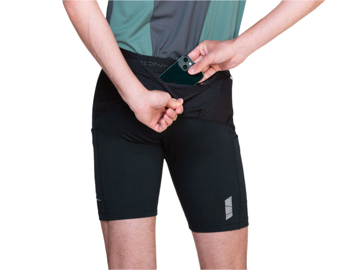 RonHill Mens Tech All Terrain 8" Stretch Short - All Black