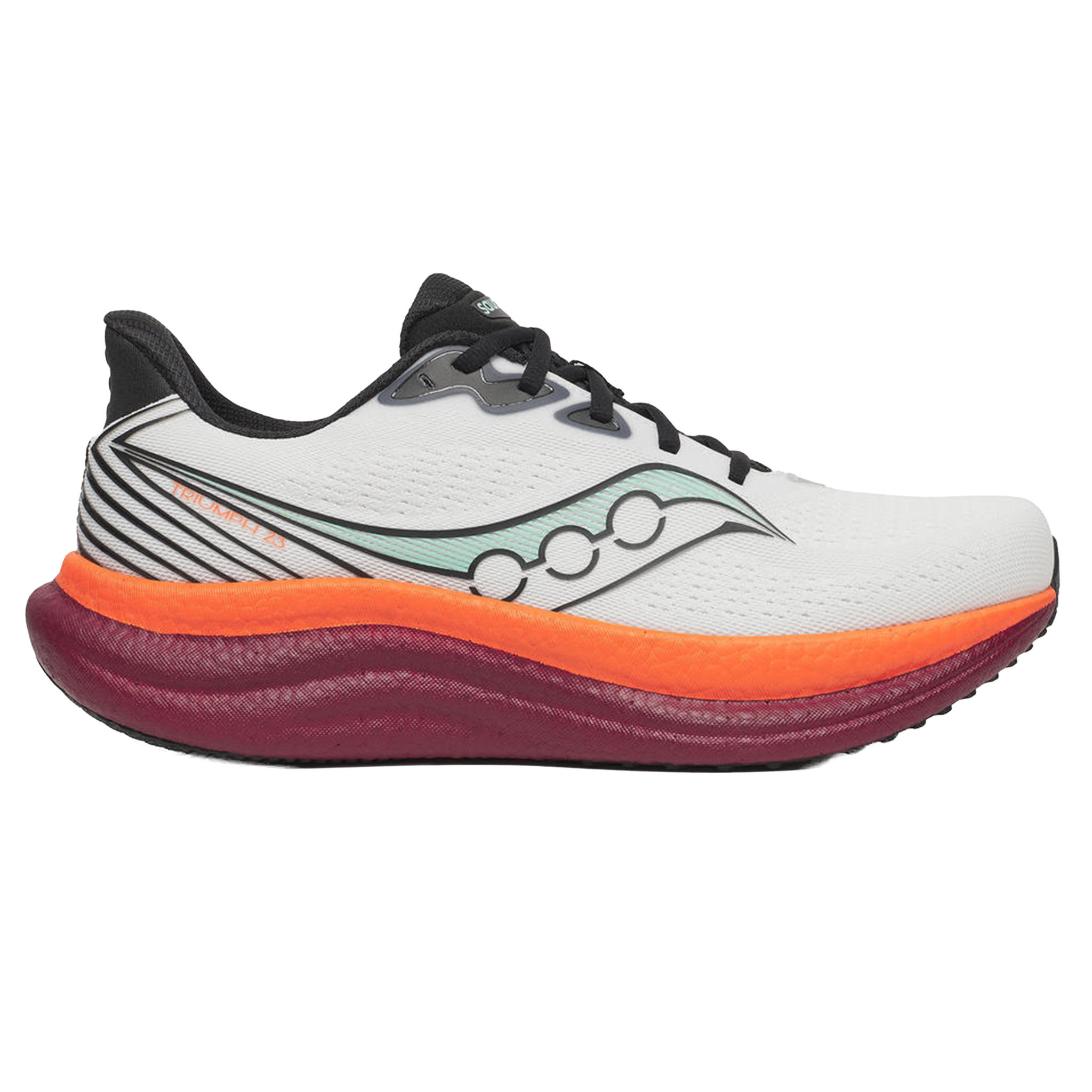 Saucony Mens Triumph 23 - White/Crimson - Neutral - SS26