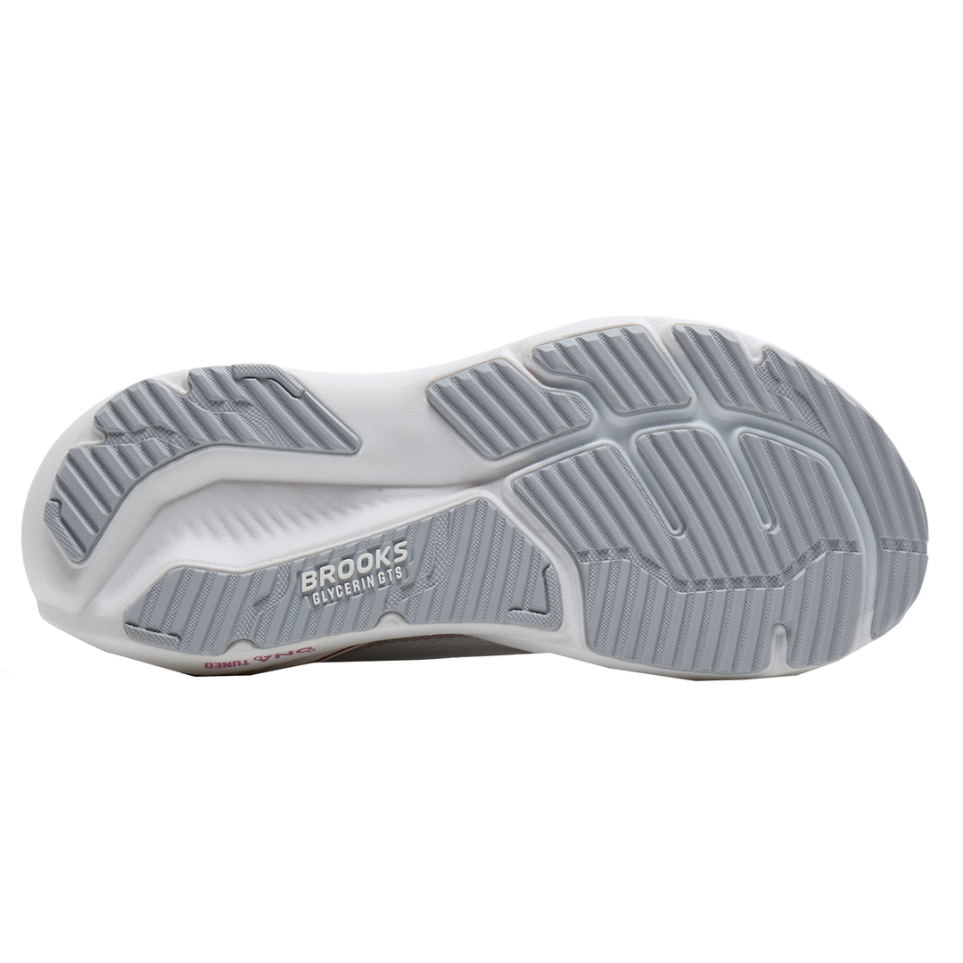 Brooks Womens Glycerin GTS 23 - White/Harbor Mist/Metallic - Stability - SS26