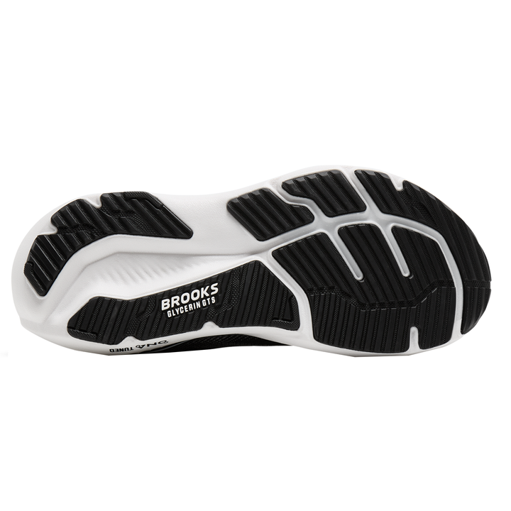 Brooks Mens Glycerin GTS 23 Wide - 2E Width - Black/Grey/White - Stability - SS26