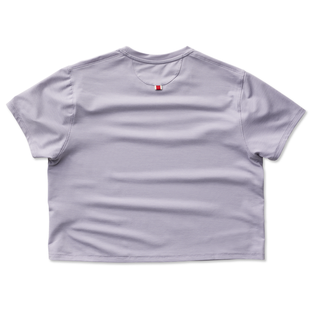 Tracksmith Womens Crop Session Tee - Lavender Aura - SS26
