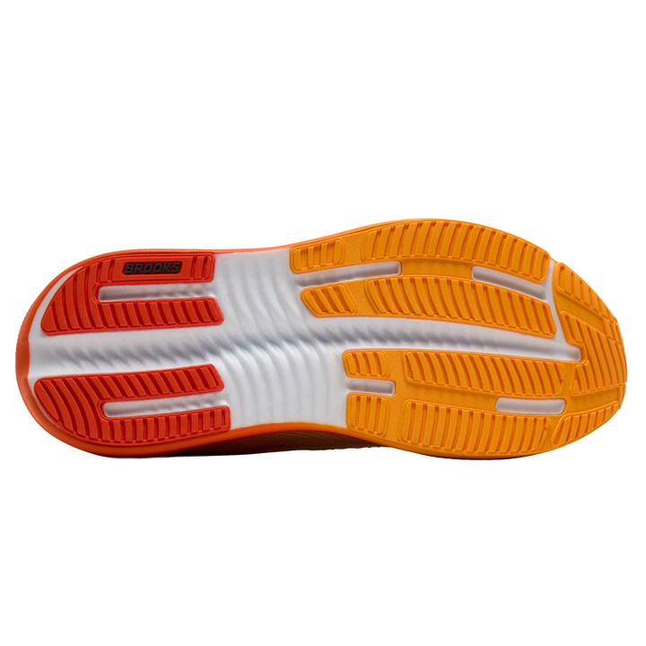 Brooks Mens Ghost Max 4 - White/Orange/Red - Neutral - AW26