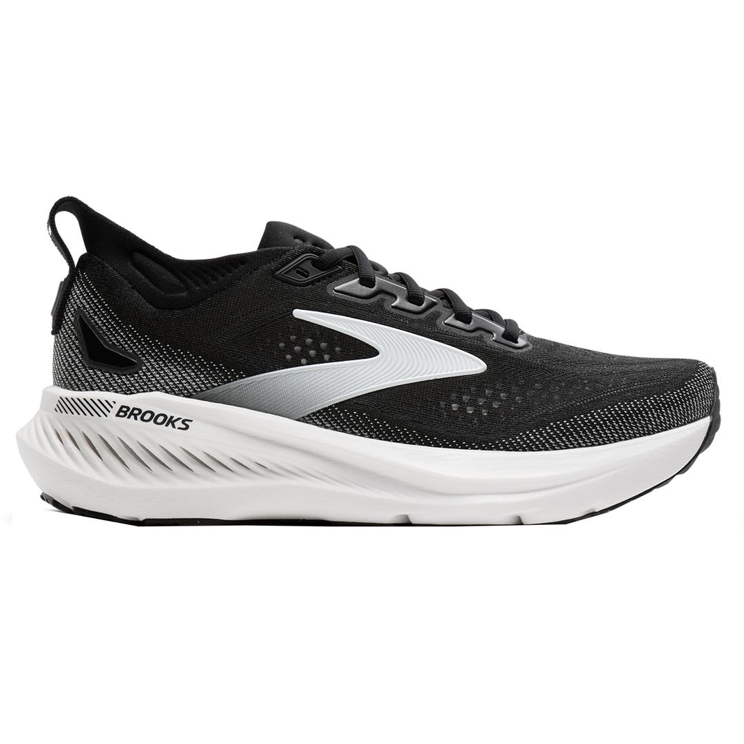Brooks Mens Glycerin GTS 23 Wide - 2E Width - Black/Grey/White - Stability - SS26