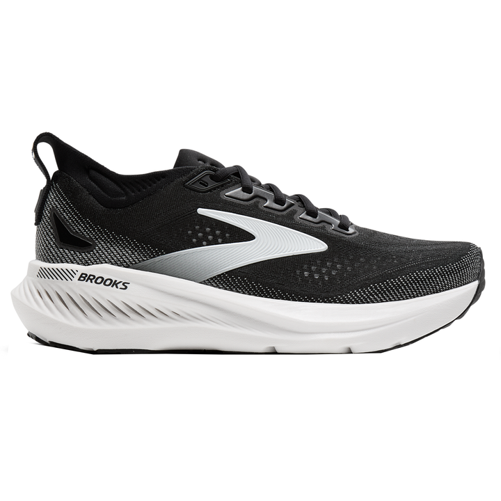 Brooks Mens Glycerin GTS 23 Wide - 2E Width - Black/Grey/White - Stability - SS26
