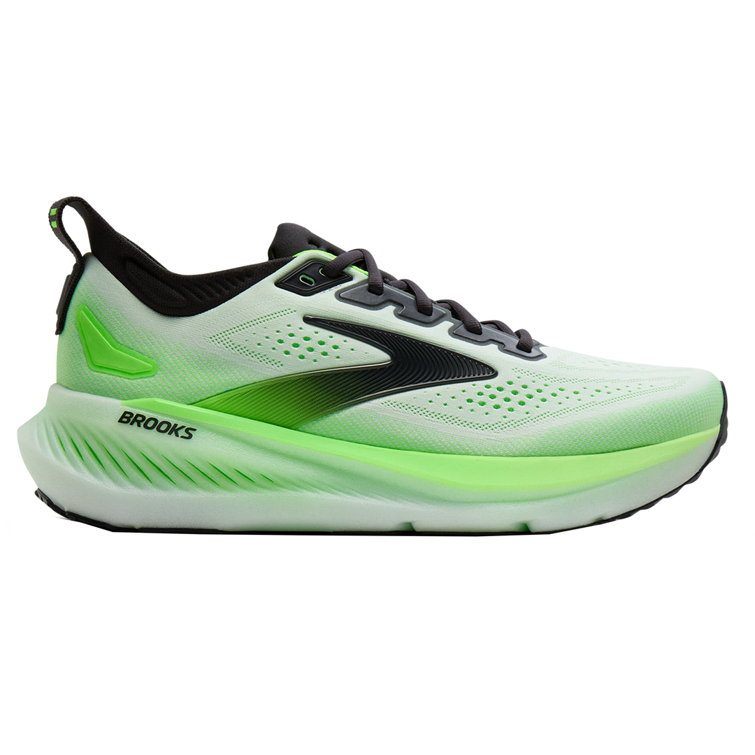 Brooks Mens Glycerin 23 - White/Phantom/Green Gecko - Neutral - SS26