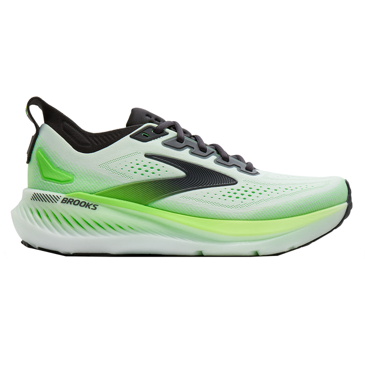 Brooks Mens Glycerin GTS 23 - White/Phantom/Green Gecko - Stability - SS26