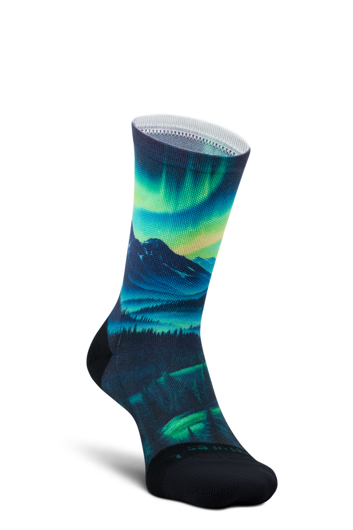 Feetures Elite Light Cushion Mini Crew - Landscape Ltd - Aurora Glow - SS26