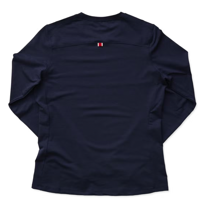 Tracksmith Womens Session Long Sleeve Tee - Navy - AW25