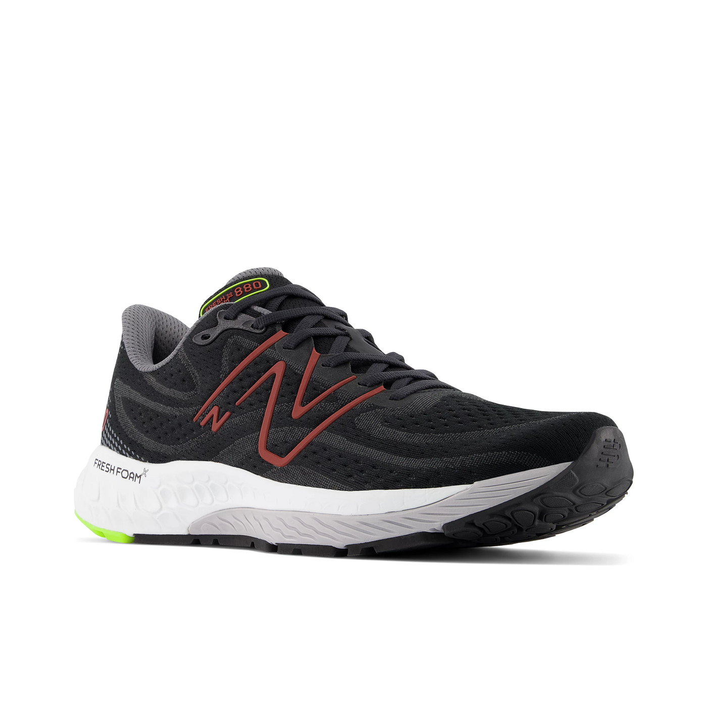 New Balance Mens 880V13 Wide - 2E Width - Black/Red Synthetic - Neutral
