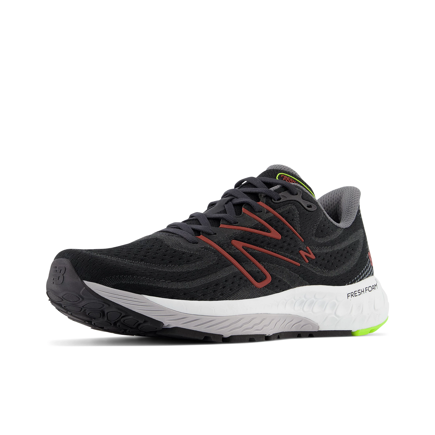 New Balance Mens 880V13 Wide - 2E Width - Black/Red Synthetic - Neutral
